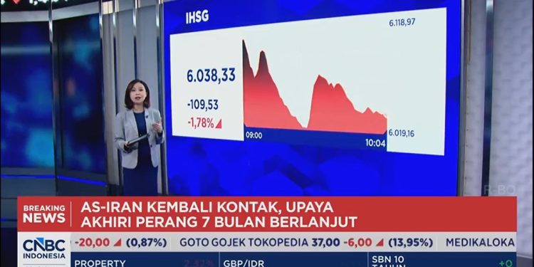 IHSG Turun 1,78% dan Menyentuh Angka 6.000-an